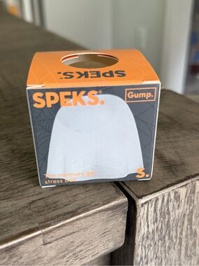 Speks Ghost Gump Memory Gel Stress Ball - White Squishy Halloween Fidget